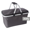 Einkaufskorb, faltbar, Kühltasche, grau