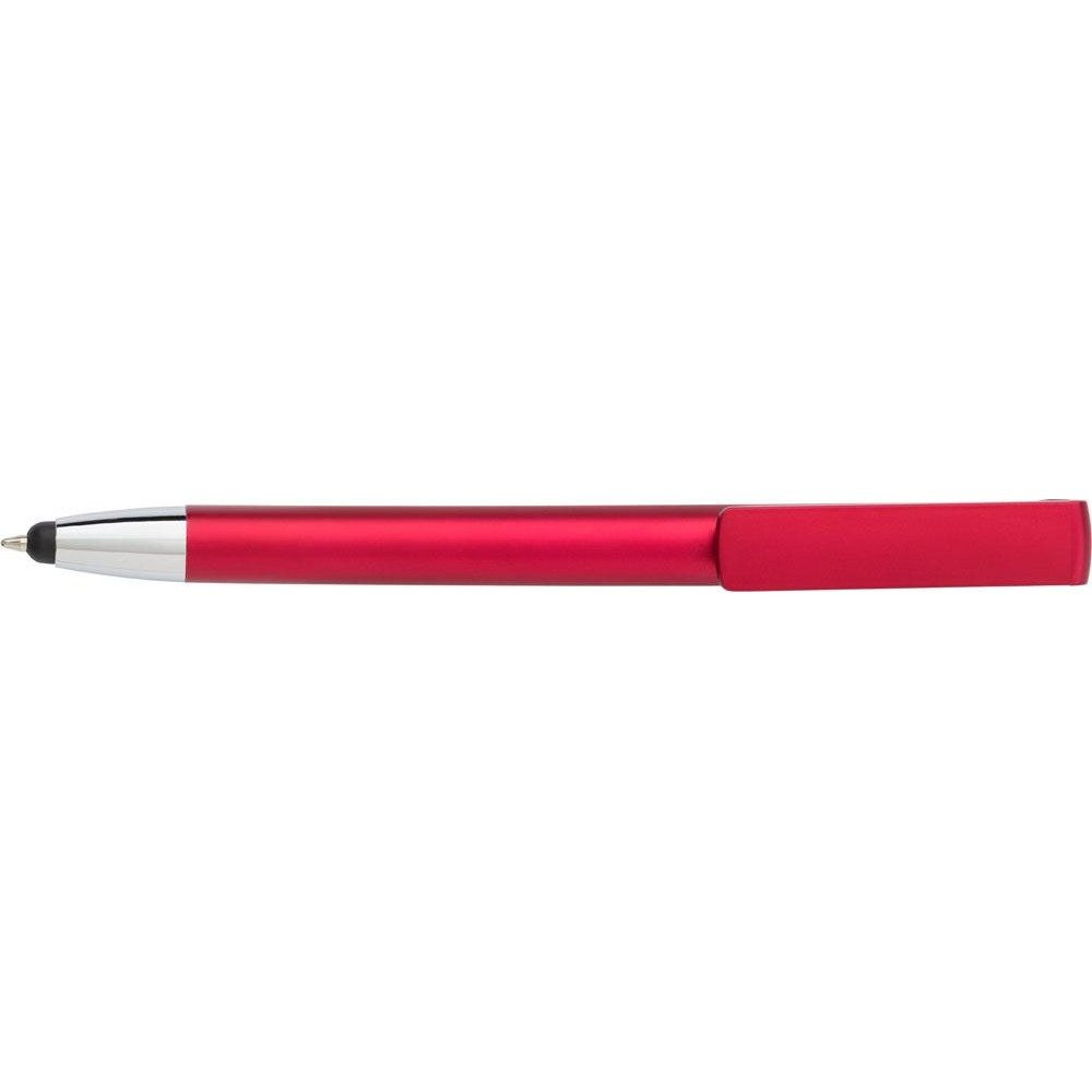 Kugelschreiber mit Touch-Pen, Telefonständer, rot, Produktbild (1)