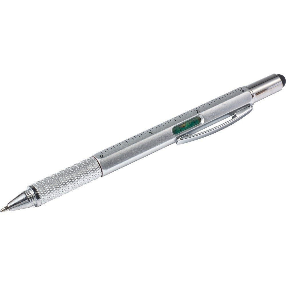 Multifunktionskugelschreiber, Drehfunktion, Touchstift, Lineal, Wasserwaage, Produktbild (1)