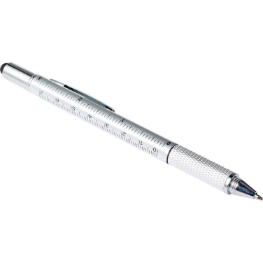 Multifunktionskugelschreiber, Drehfunktion, Touchstift, Lineal, Wasserwaage, Produktbild (2)
