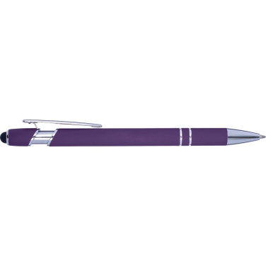 Kugelschreiber mit Touch-Pen, violett, Produktbild (2)