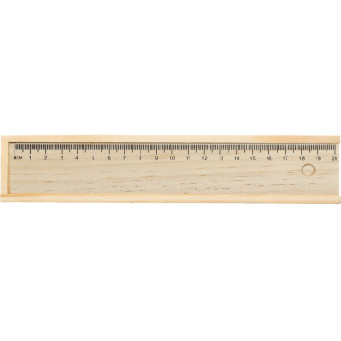Schulset im Holzbox, 12 Buntstifte, Radiergummi, Anspitzer, Lineal | Lena, Produktbild (3)