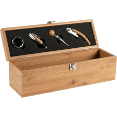 Weinset 4-tlg. in Bambusbox