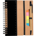 Memohalter, Notizbuch, Haftnotizen, Kugelschreiber, schwarz