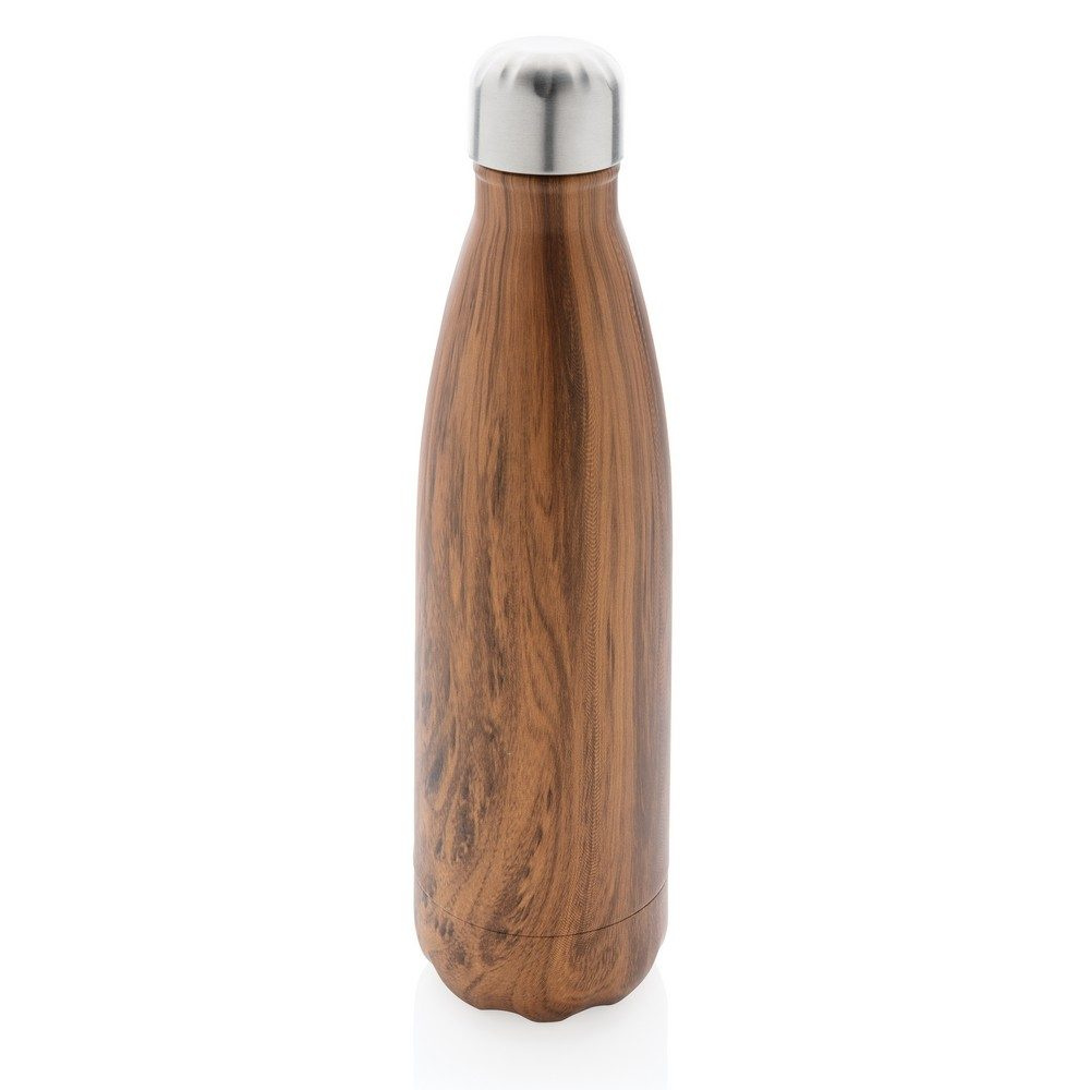 Vakuumisolierte Stainless Steel Flasche mit Holzoptik, Produktbild (1)