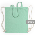 Baumwolltasche 2 in 1, Beutel mit Kordel, Einkaufstasche, grün