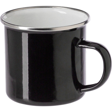 Emaillierter Becher 350 ml, schwarz, Produktbild (4)