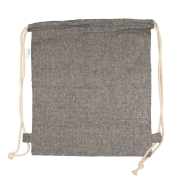 B'RIGHT Kordelzugbeutel aus recycelter Baumwolle und recyceltem Polyester | Jose, grau, Produktbild (3)