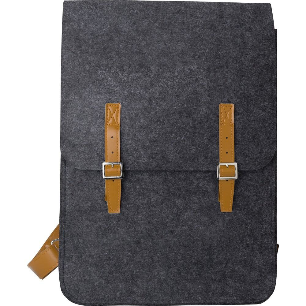 Rucksack aus RPET-Filz, graphit, Produktbild
