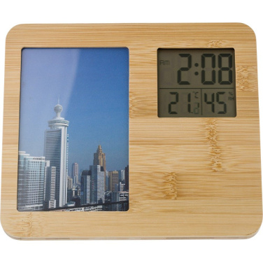 Wetterstation aus Bambus, Bilderrahmen, Produktbild (2)