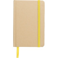 Notizbuch A6 aus recyceltem Kraftpapier, fester Einband, gelb