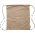Baumwollbeutel mit Kordelzug, khaki