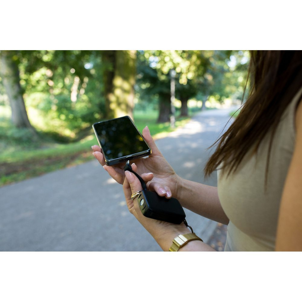 Powerbank 4000 mAh, Karabiner und 1 W-Licht | Dimetrice, schwarz, Produktbild (1)