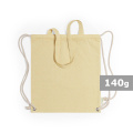 Baumwolltasche 2 in 1, Beutel mit Kordel, Einkaufstasche, gelb