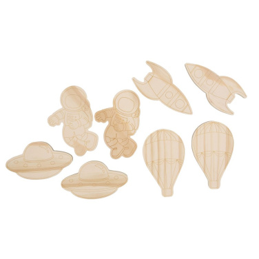 Set aus Holzmalblöcken, Malfarben und 2 Pinseln | Priya, Produktbild (4)