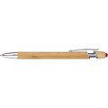 Kugelschreiber aus Bambus, Touchpen, rot