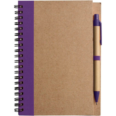 Notizbuch ca. A5 mit Kugelschreiber, violett, Produktbild (4)