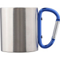 Metallbecher 185 ml mit Karabinerhaken, dunkelblau