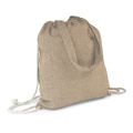 Baumwolltasche 2 in 1, Beutel mit Kordel, Einkaufstasche | Gondulfo, beige