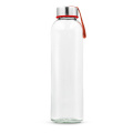 Flasche aus Glas, 500 ml, mit buntem Band, rot