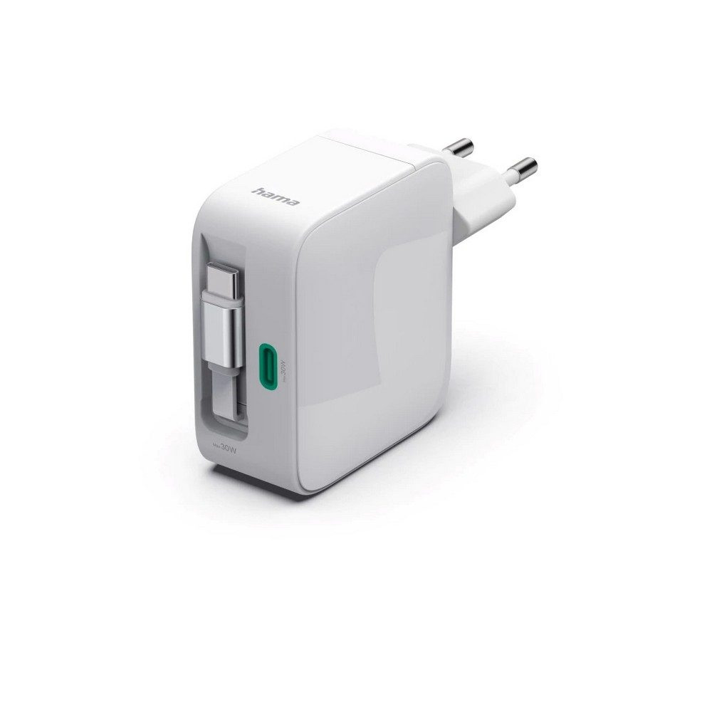 Steckdosen-Ladegerät 30 W mit ausziehbarem Kabel, Hama, Produktbild (1)