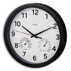 Wanduhr mit Thermometer und Hygrometer von Hama