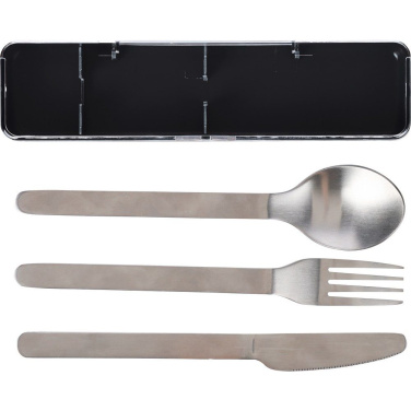 Besteckset, 3-teilig, schwarz, Produktbild (2)
