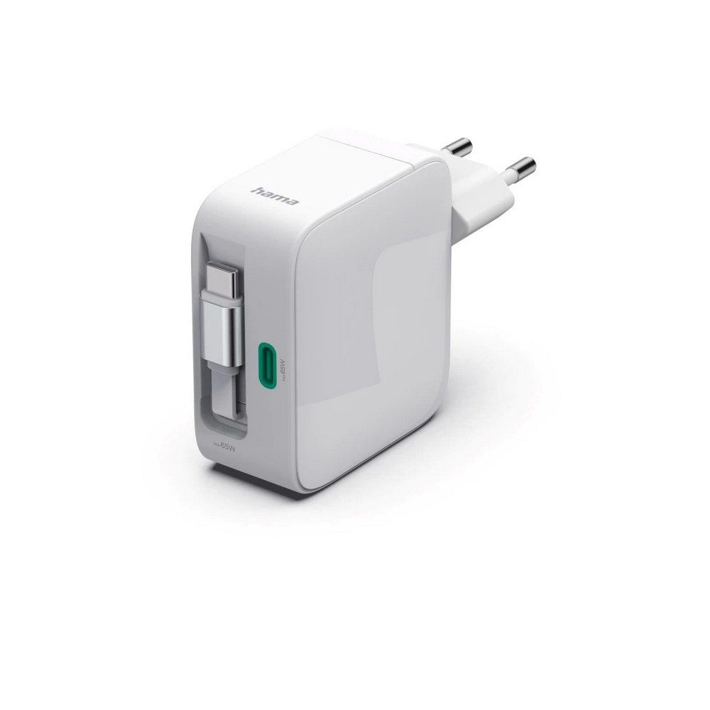 Steckdosen-Ladegerät 65 W mit ausziehbarem Kabel, Hama, Produktbild (1)
