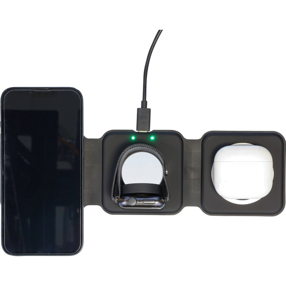 Das kabellose 3-in-1-Ladegerät, schwarz, Produktbild (1)