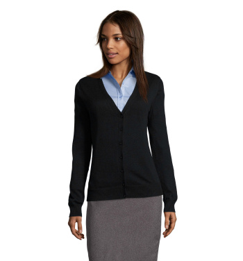 GOLDEN WOMEN V NECK CARDIGA, Schwarz, S, Produktbild (3)
