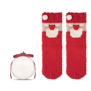 Weihnachtsbaumkugel mit Socken, Rot, Produktbild (2)