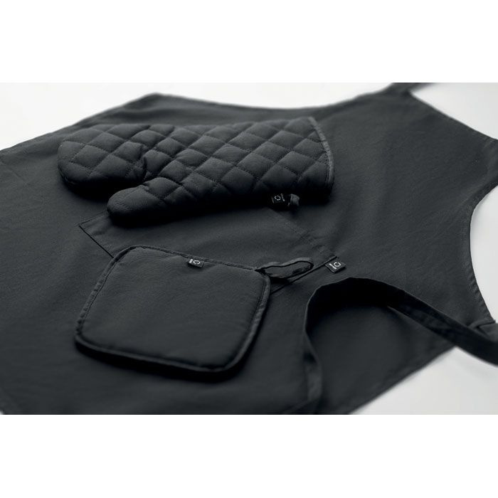 Küchen-Set recy. Baumwolle, Schwarz, Produktbild (1)