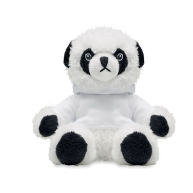Plüsch-Panda mit Hoody, Weiß, Produktbild (3)