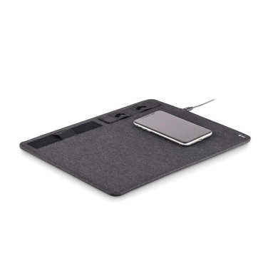 RPET Mousepad 15W Ladesgerät, Steingrau, Produktbild (2)
