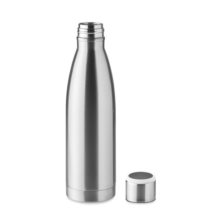 Doppelwandige Flasche 500 ml, Mattsilber, Produktbild (1)