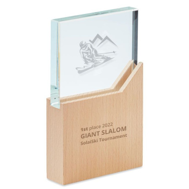 Pokal Kristallglas, Holz, Produktbild (3)