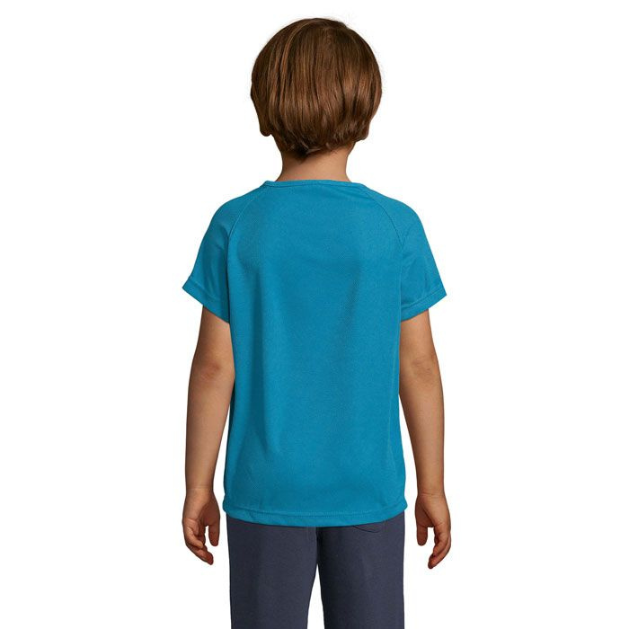 SPORTY KINDERT-SHIRT 140g, Aqua, 4XL, Produktbild (1)