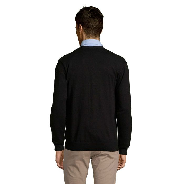 GOLDEN MEN V-NECK CARDIGAN, Schwarz, S, Produktbild (1)