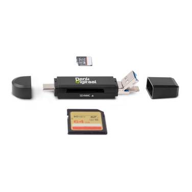 USB Kartenlesegerät, Schwarz, Produktbild (3)