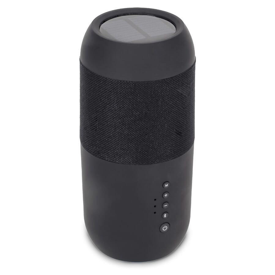 Wireless solar speaker torch 2x5W IPX6, Schwarz, Produktbild (1)