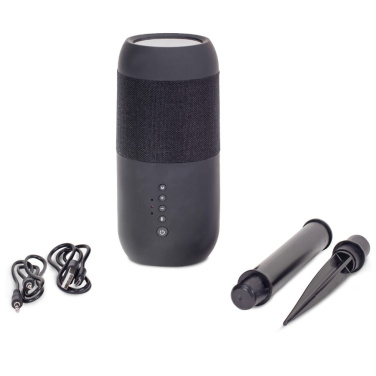 Wireless solar speaker torch 2x5W IPX6, Schwarz, Produktbild (3)