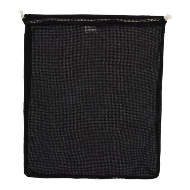 Wiederverwendbare Lebensmitteltasche OEKO-TEX® Baumwolle 40x45 cm, Schwarz, Produktbild (2)