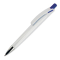 Kugelschreiber Riva Hardcolour, Weiss / Dunkelblau