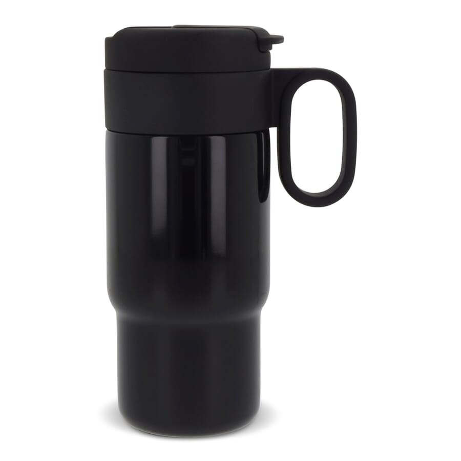Isolierbecher Flow mit Griff 300 ml, Schwarz, Produktbild (1)