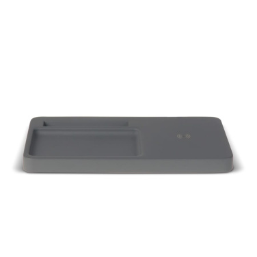 Limestone Desk organizer with wireless charger 5W, Grau, Produktbild (3)