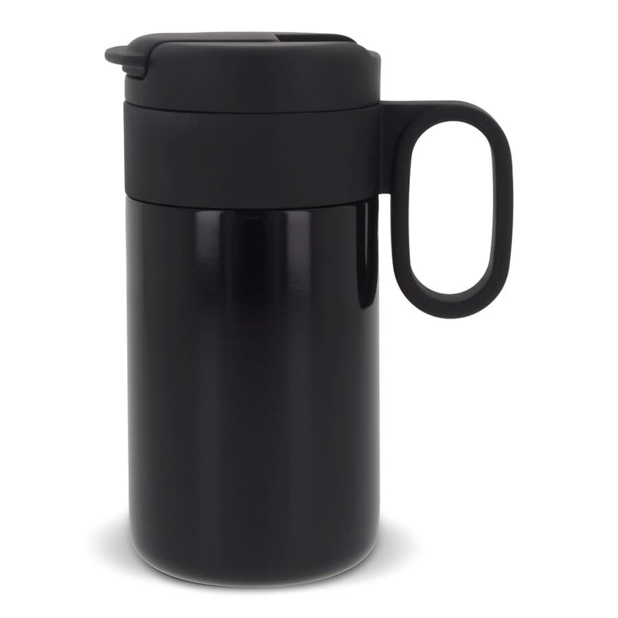 Isolierbecher Flow mit Griff 250 ml, Schwarz, Produktbild