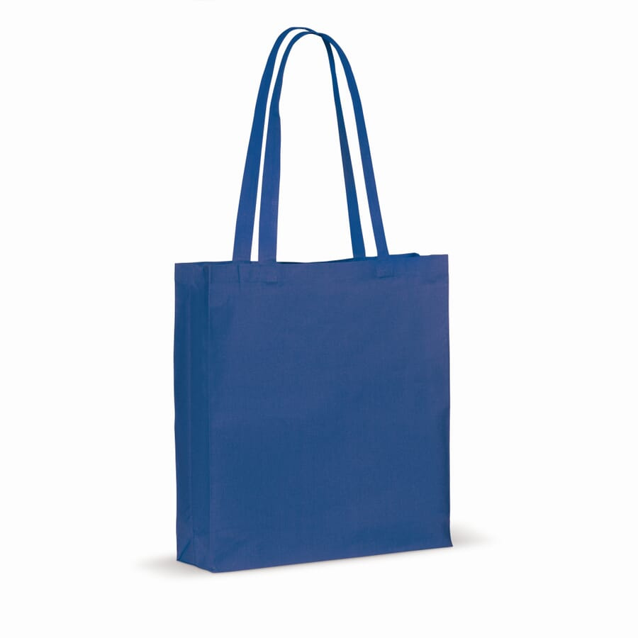 Tasche aus recycelter Baumwolle 140g/m² 38x10x42 cm, Blau, Produktbild (1)