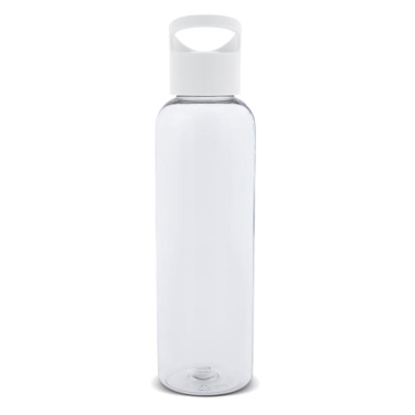Loop Flasche transparent R-PET 600 ml, Transparent / Weiss, Produktbild (3)