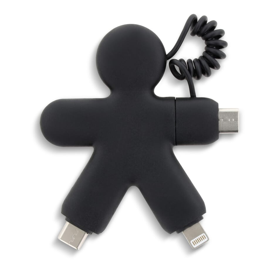 2064 | Xoopar Buddy Eco Charging Cable, Schwarz, Produktbild (1)