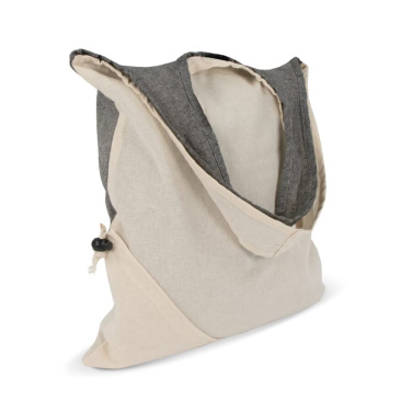 Einkaufstasche Recycelte Baumwolle OEKO-TEX® 140g/m² 38x42 cm, Grau, Produktbild (2)